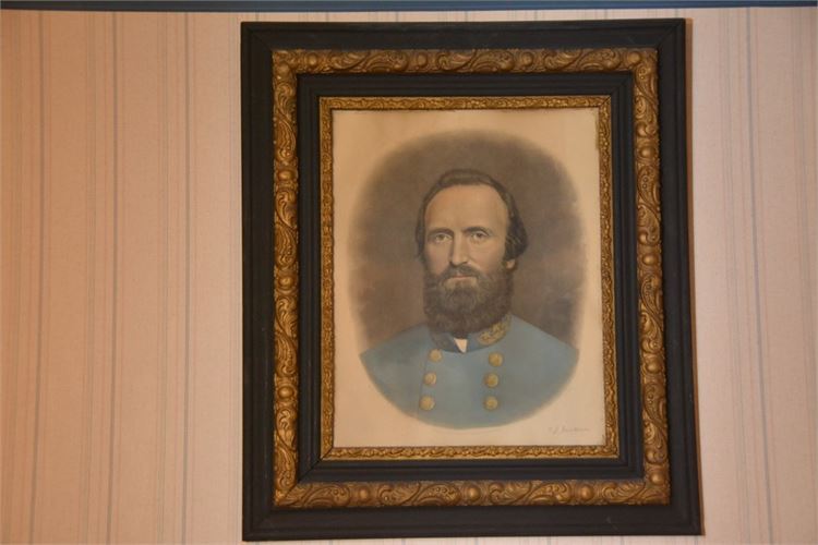 Portrait Of Stonewall Jackson Library of Congress Engraving by AB Walters 1870