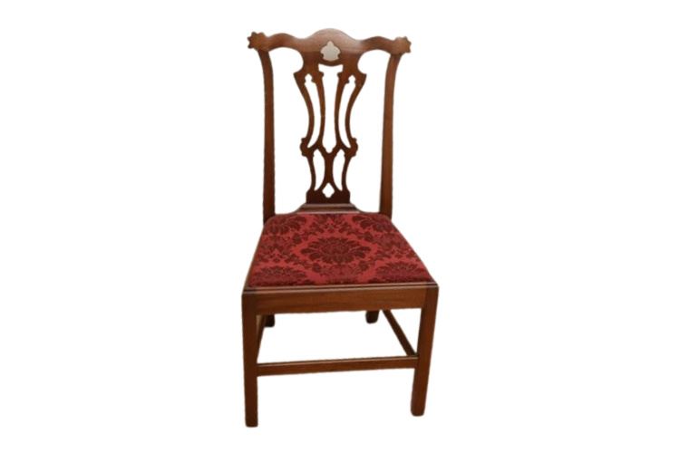 Ribbon Back Accent Chair With Upholstered Seat