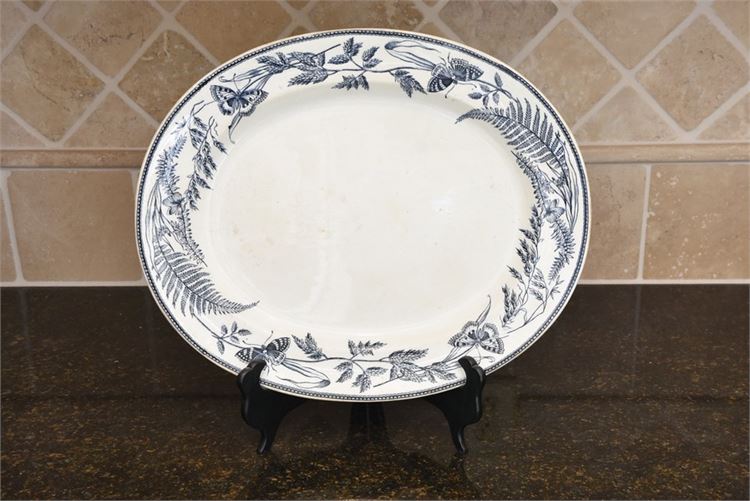 Antique Porcelain Plate On Stand