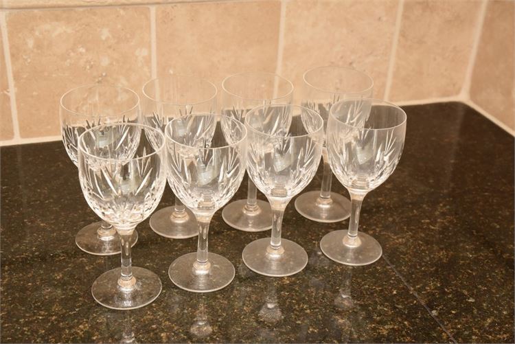 Eight (8) Stuart ENGLAND Wine Glasses