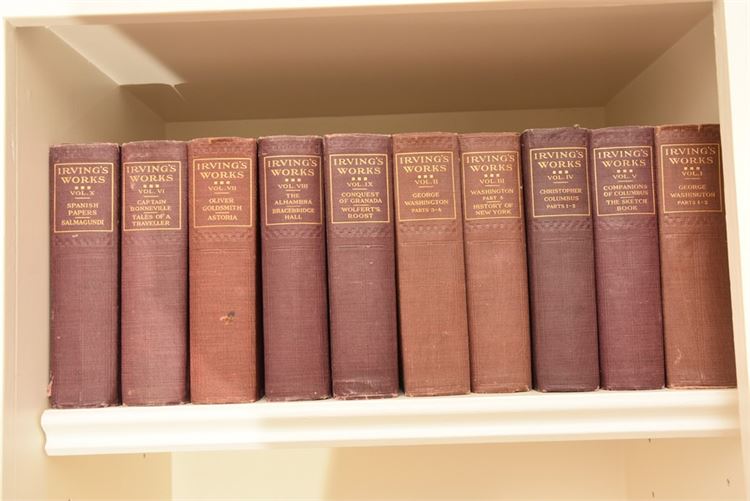Irving's Works Ten (10) Volumes