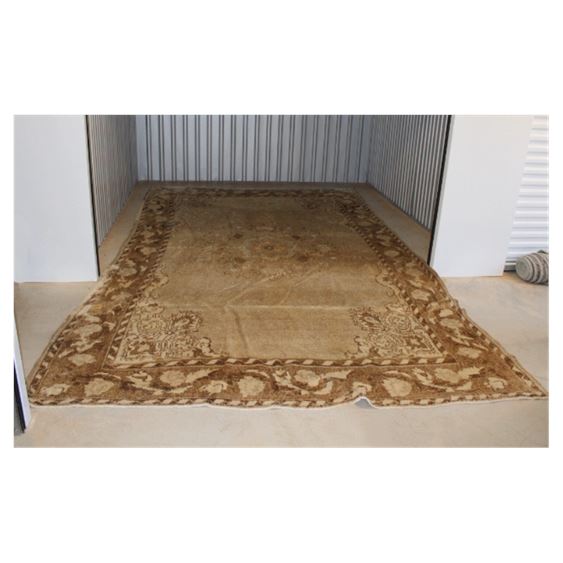 Hand-Knotted Wool Rug with Subtle Hues, 8x13