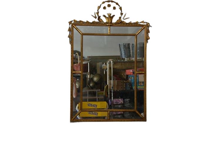 Vintage Regency Style Carved and Gilt Wall Mirror