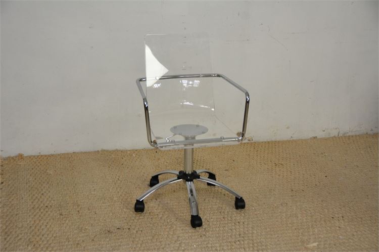 Clear and Chrome Desk Chair
