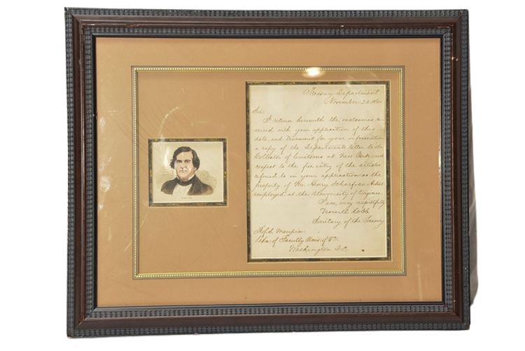 Howell Cobb Framed Letter