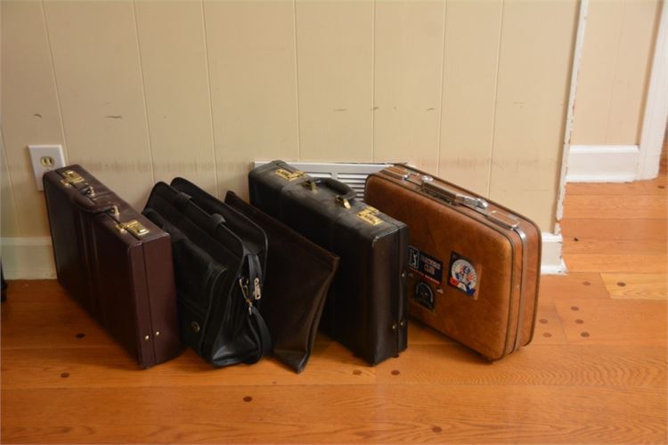 Four (4) Leather Briefcases