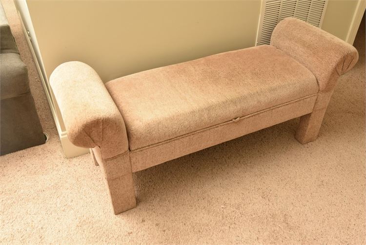 Rolled Arm Upholstered Bench