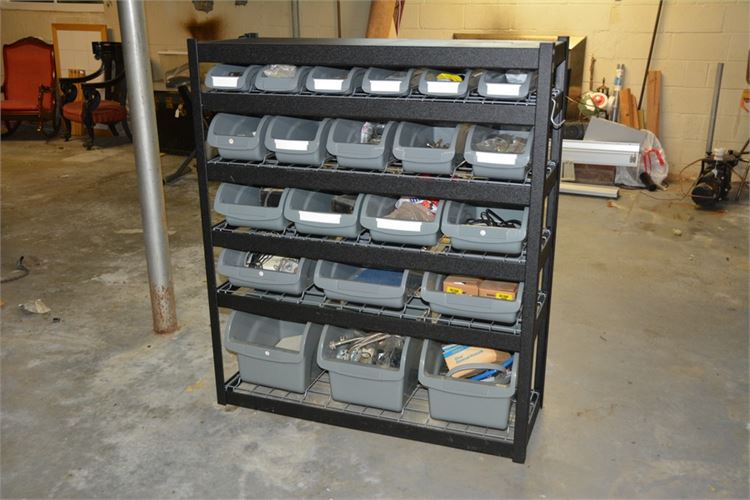 Bin Shelf with Contents