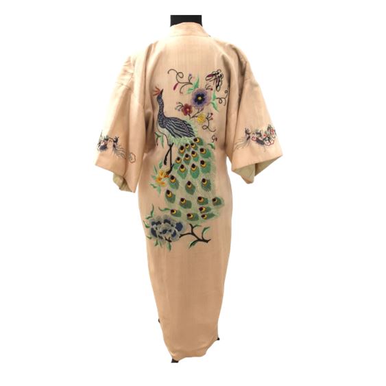 Vintage Japanese Kimono Hand Embroidered Robe