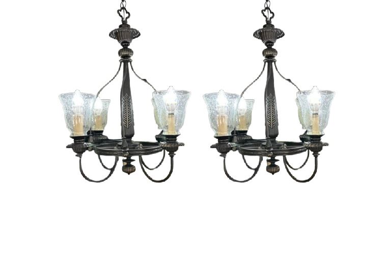 Pair Traditional Style Chandeliers