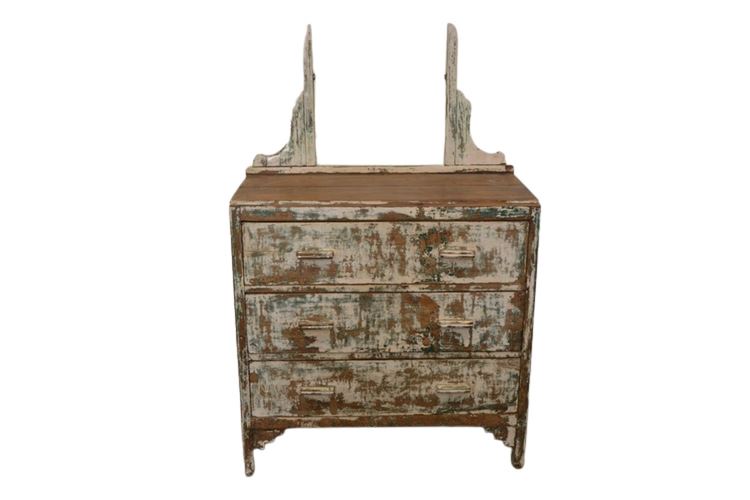 Antique Chest Of Drawers With Distressed Painted Finish