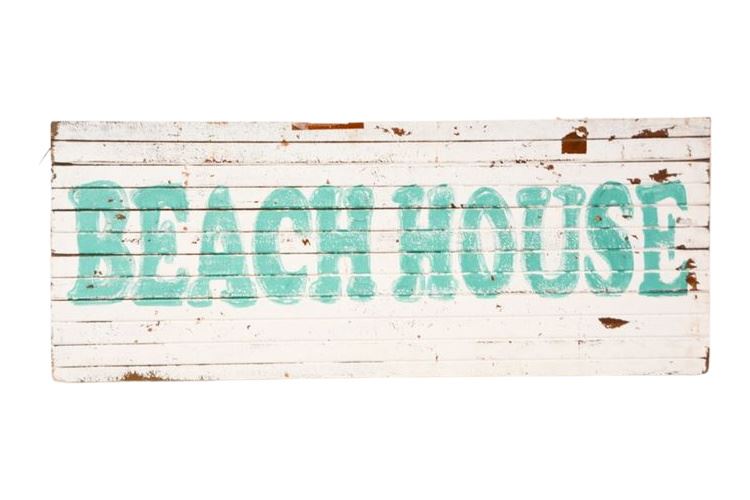Painted Beach House Sign