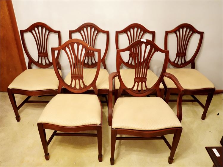 Set Of Six Shield Back Chairs