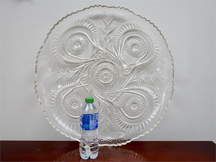 Superb Large Cut Glass Platter