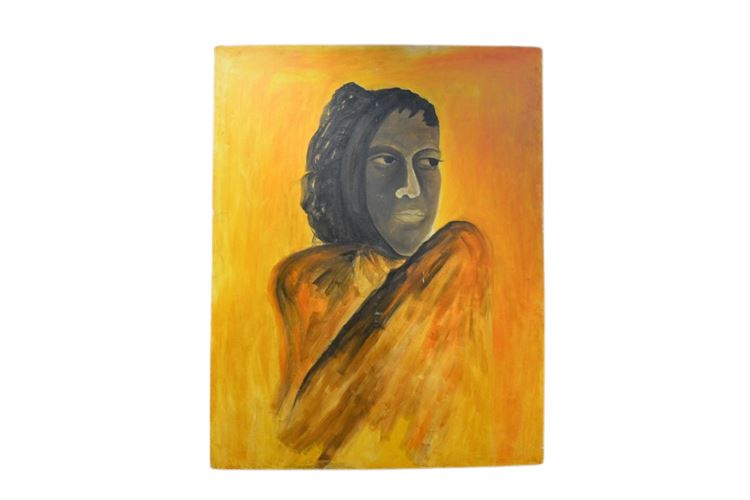 Portrait Of Woman In Orange