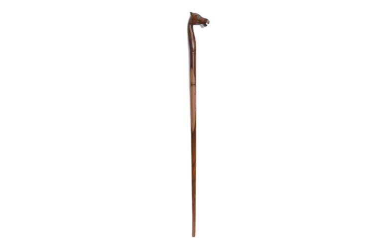 Carved Wood Horse Head Cane