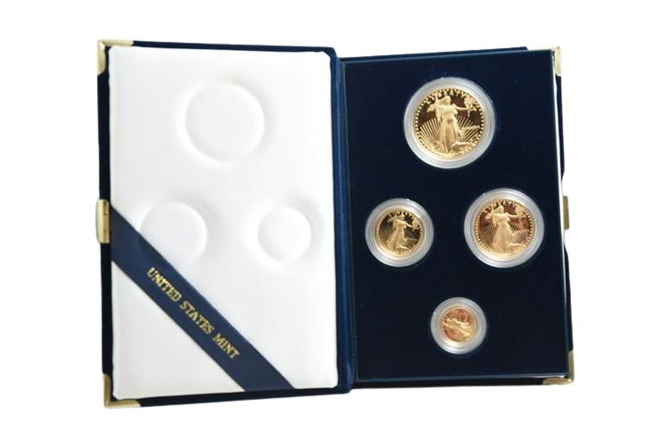 1989 Gold Coin Proof Set Four Coin