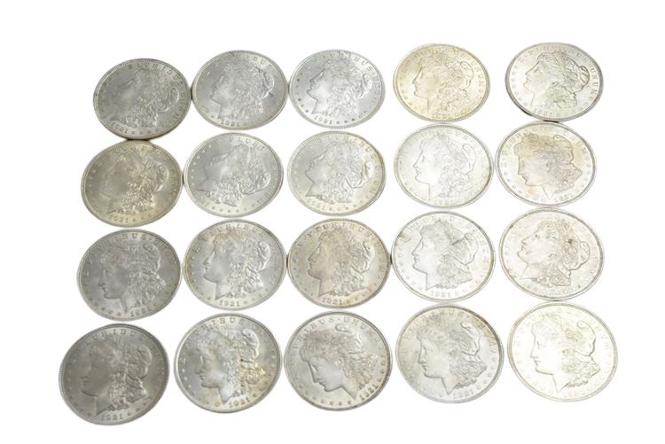 1921 Twenty (20) Morgan Silver Dollar