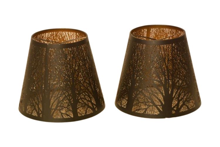 Pair Tree Pattern Lamp Shades