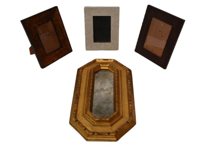 Group Gilt Mirror and Picture Frames