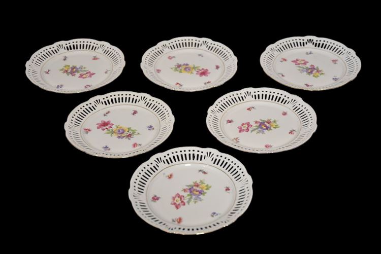 Six (6) German Porcelain Plates