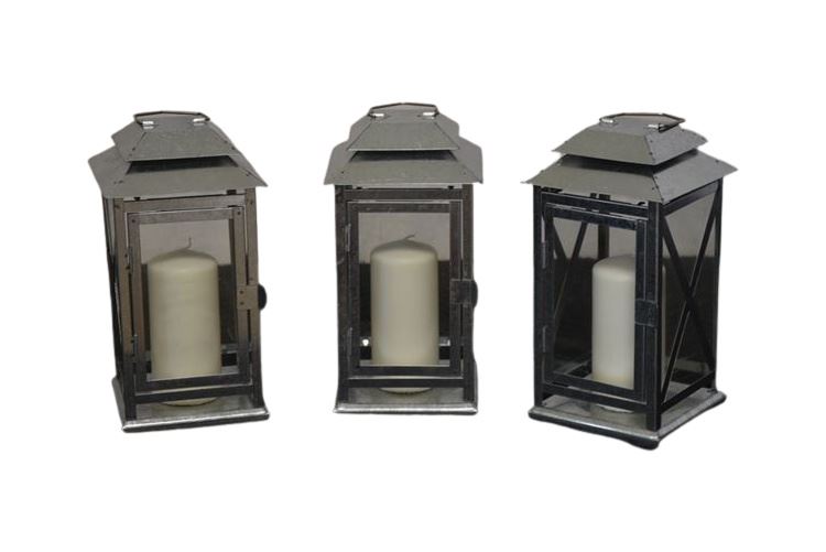 Three (3) Lantern Candle Holders