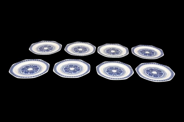 Eight (8) Blue and White Wedgewood Plates