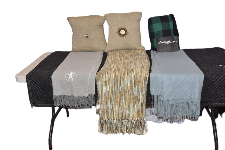 Group Pillows and Throw Blankets