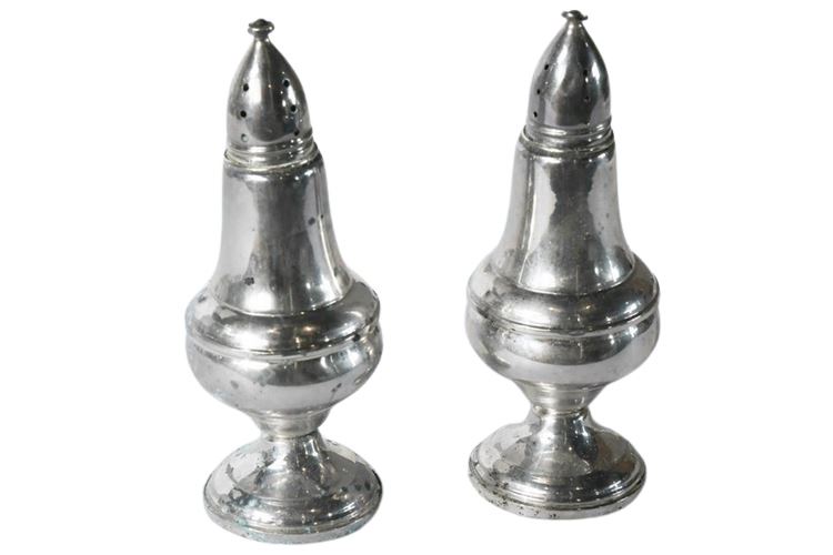 Vintage Columbia Sterling Silver Salt & Pepper Shakers Weighted