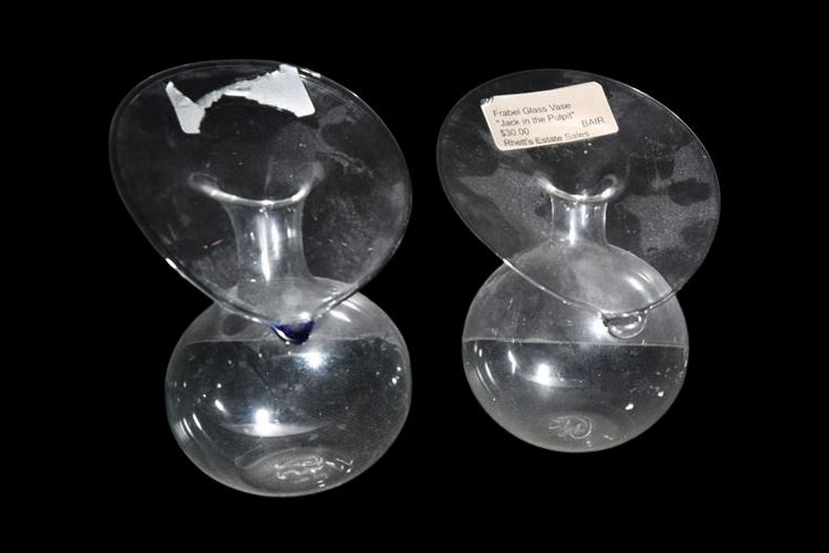 Pair Frabel Glass Vases