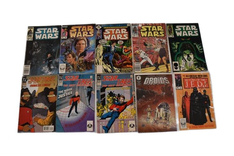 Group Star Wars and Star Trek Comic Books