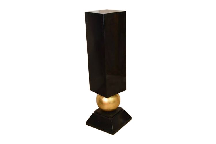 Black and Gold Art Deco Pedestal