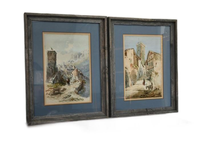 Pair Framed Landscape Prints