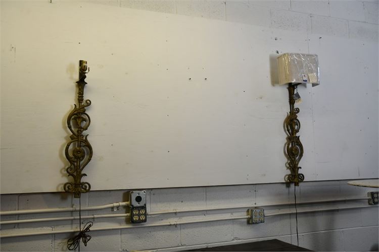 Scrolled Metal Wall Sconces / Lamps