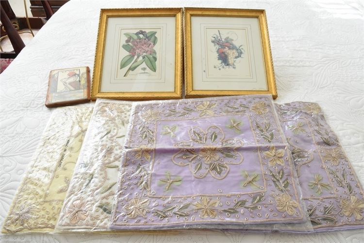 Group Framed Prints and Silk Handmade Cushion Covers