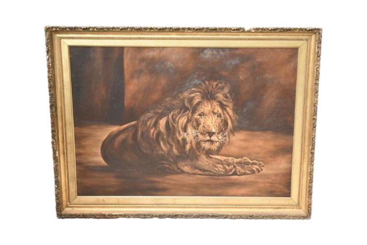 Framed Portrait Of A Lion