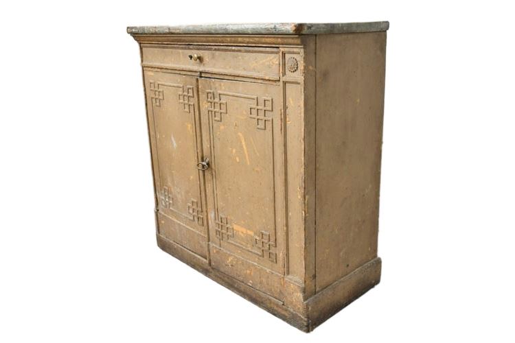 Antique French Painted Cupboard