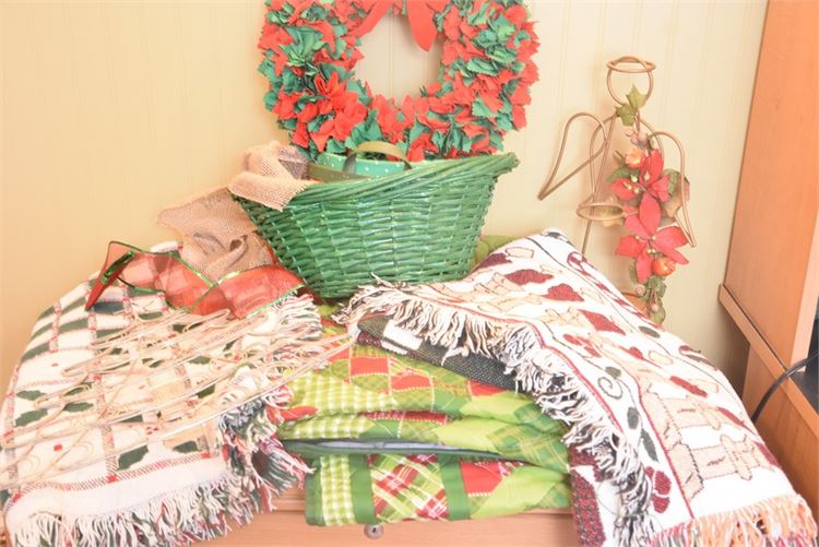 Group Blankets and Christmas Decor