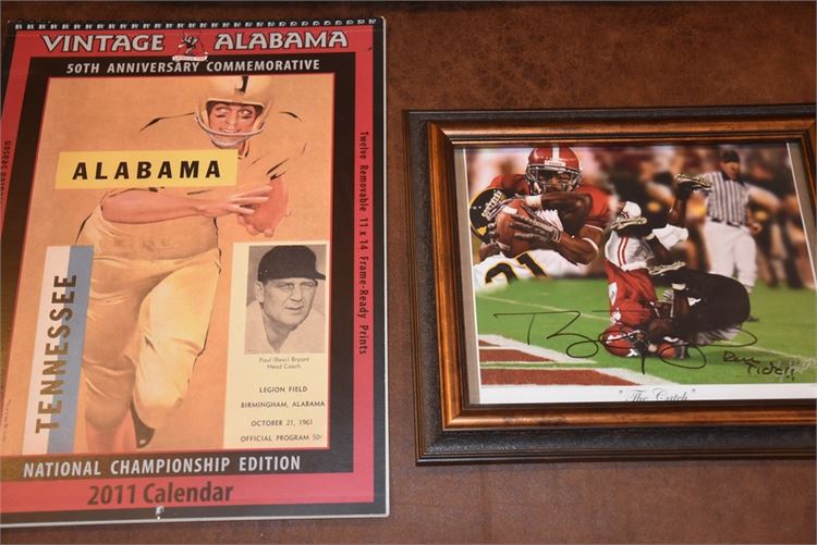 Alabama Crimson Tide 2011 Vintage Football Calendar and Autographed Photo