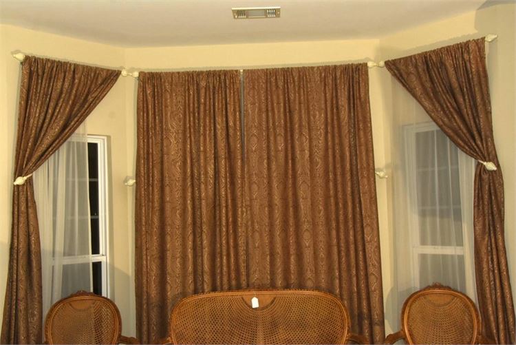 Curtains and Curtain Rods (Sheer Curtains Not Included)