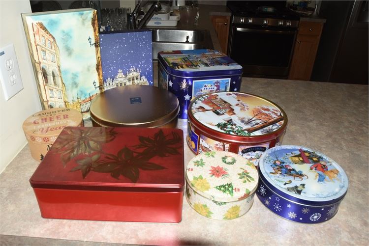Collection Of Decorative Tins