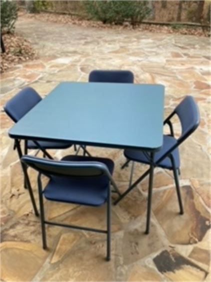Folding Table and Four (4) Chairs