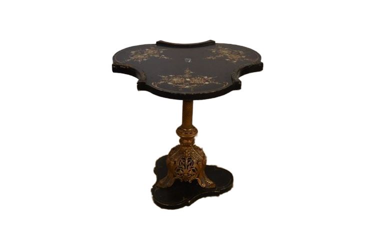 Vintage Painted Brass Pedestal Table