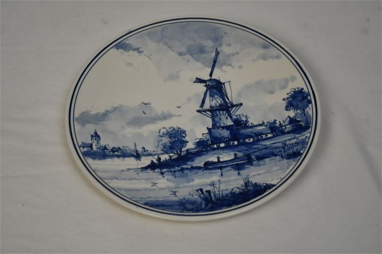 Blue and White Windmill Plates