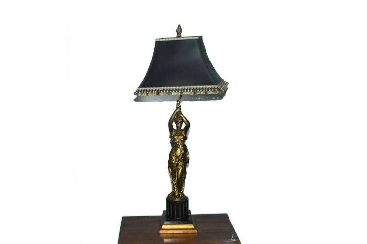 Gilt Bronze Figural Table Lamp