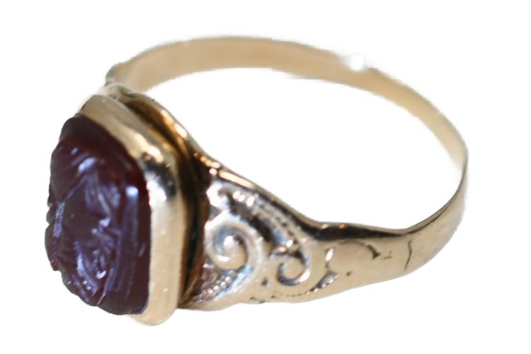 Gold and Garnet Ring