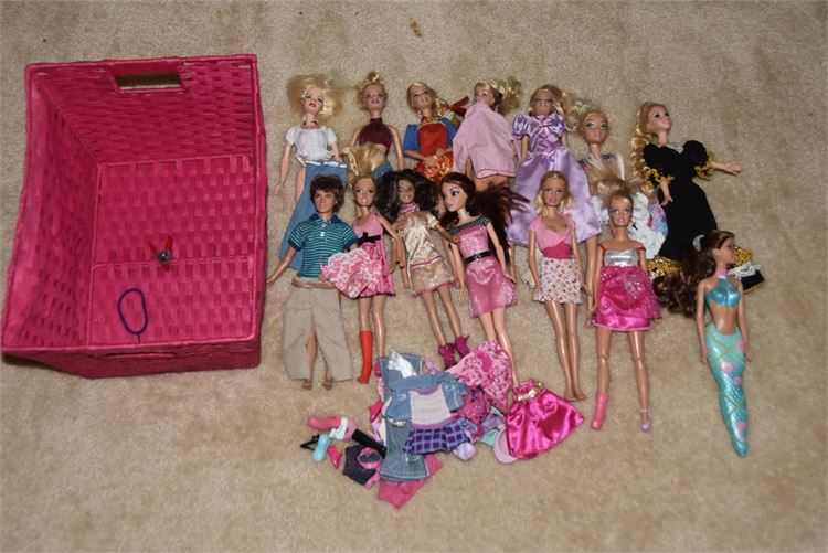 Group Barbie Dolls and Accessories