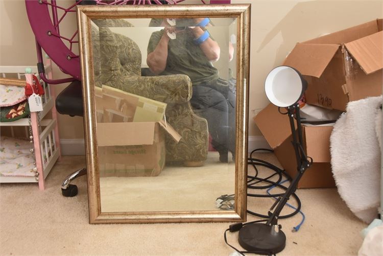Wall Mirror and Desk Lamp