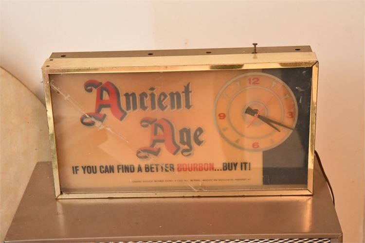 Vintage Ancient Age Bourbon Advertising Clock