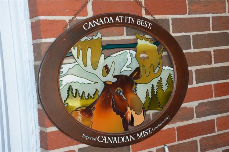CANADIAN MIST Canadian Whisky Leaded Glass Sign